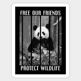 free our friends - pandas Magnet